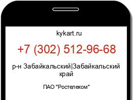 Информация о номере телефона +7 (302) 512-96-68: регион, оператор