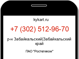 Информация о номере телефона +7 (302) 512-96-70: регион, оператор