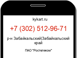 Информация о номере телефона +7 (302) 512-96-71: регион, оператор