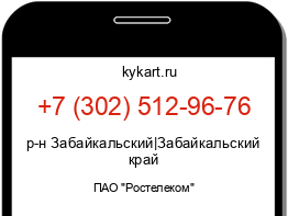 Информация о номере телефона +7 (302) 512-96-76: регион, оператор