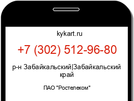 Информация о номере телефона +7 (302) 512-96-80: регион, оператор