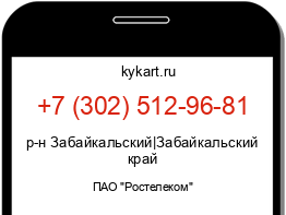 Информация о номере телефона +7 (302) 512-96-81: регион, оператор