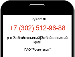 Информация о номере телефона +7 (302) 512-96-88: регион, оператор