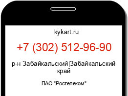 Информация о номере телефона +7 (302) 512-96-90: регион, оператор