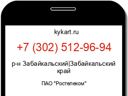 Информация о номере телефона +7 (302) 512-96-94: регион, оператор