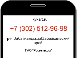 Информация о номере телефона +7 (302) 512-96-98: регион, оператор