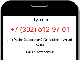 Информация о номере телефона +7 (302) 512-97-01: регион, оператор