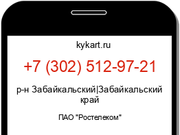 Информация о номере телефона +7 (302) 512-97-21: регион, оператор