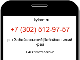 Информация о номере телефона +7 (302) 512-97-57: регион, оператор