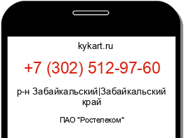 Информация о номере телефона +7 (302) 512-97-60: регион, оператор