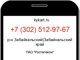 Информация о номере телефона +7 (302) 512-97-67: регион, оператор