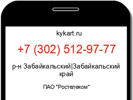 Информация о номере телефона +7 (302) 512-97-77: регион, оператор