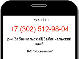 Информация о номере телефона +7 (302) 512-98-04: регион, оператор