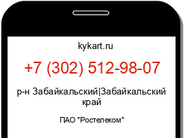 Информация о номере телефона +7 (302) 512-98-07: регион, оператор