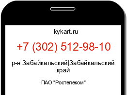 Информация о номере телефона +7 (302) 512-98-10: регион, оператор