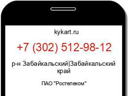 Информация о номере телефона +7 (302) 512-98-12: регион, оператор