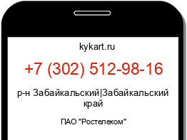 Информация о номере телефона +7 (302) 512-98-16: регион, оператор