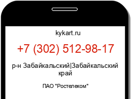 Информация о номере телефона +7 (302) 512-98-17: регион, оператор