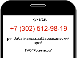 Информация о номере телефона +7 (302) 512-98-19: регион, оператор