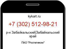 Информация о номере телефона +7 (302) 512-98-21: регион, оператор