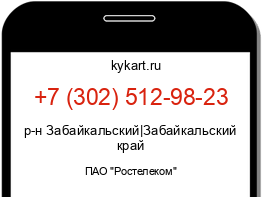 Информация о номере телефона +7 (302) 512-98-23: регион, оператор