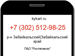 Информация о номере телефона +7 (302) 512-98-25: регион, оператор