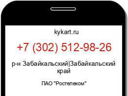 Информация о номере телефона +7 (302) 512-98-26: регион, оператор