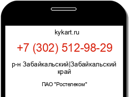 Информация о номере телефона +7 (302) 512-98-29: регион, оператор