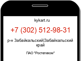 Информация о номере телефона +7 (302) 512-98-31: регион, оператор