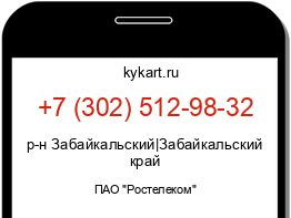 Информация о номере телефона +7 (302) 512-98-32: регион, оператор