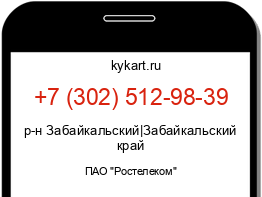 Информация о номере телефона +7 (302) 512-98-39: регион, оператор