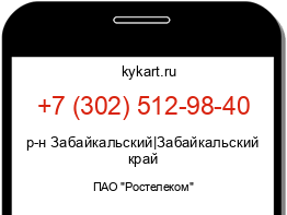 Информация о номере телефона +7 (302) 512-98-40: регион, оператор