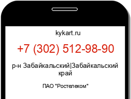 Информация о номере телефона +7 (302) 512-98-90: регион, оператор