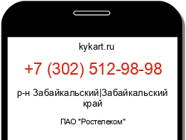 Информация о номере телефона +7 (302) 512-98-98: регион, оператор