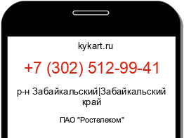 Информация о номере телефона +7 (302) 512-99-41: регион, оператор