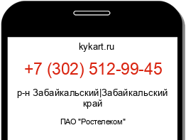 Информация о номере телефона +7 (302) 512-99-45: регион, оператор