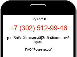 Информация о номере телефона +7 (302) 512-99-46: регион, оператор