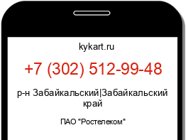 Информация о номере телефона +7 (302) 512-99-48: регион, оператор