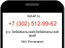 Информация о номере телефона +7 (302) 512-99-62: регион, оператор