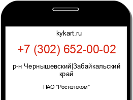 Информация о номере телефона +7 (302) 652-00-02: регион, оператор