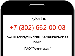 Информация о номере телефона +7 (302) 662-00-03: регион, оператор