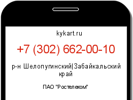Информация о номере телефона +7 (302) 662-00-10: регион, оператор