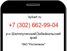 Информация о номере телефона +7 (302) 662-99-04: регион, оператор