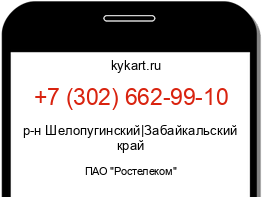 Информация о номере телефона +7 (302) 662-99-10: регион, оператор