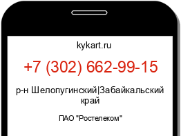 Информация о номере телефона +7 (302) 662-99-15: регион, оператор