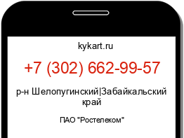 Информация о номере телефона +7 (302) 662-99-57: регион, оператор