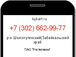Информация о номере телефона +7 (302) 662-99-77: регион, оператор