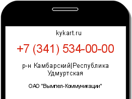 Информация о номере телефона +7 (341) 534-00-00: регион, оператор