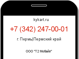 Информация о номере телефона +7 (342) 247-00-01: регион, оператор