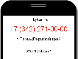 Информация о номере телефона +7 (342) 271-00-00: регион, оператор